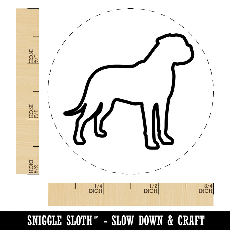 Bullmastiff Dog Outline Self-Inking Rubber Stamp for Stamping Crafting Planners