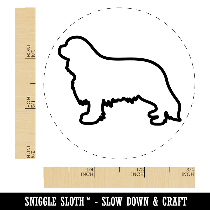 Cavalier King Charles Spaniel Dog Outline Self-Inking Rubber Stamp for Stamping Crafting Planners