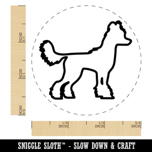 Chinese Crested Dog Outline Self-Inking Rubber Stamp for Stamping Crafting Planners