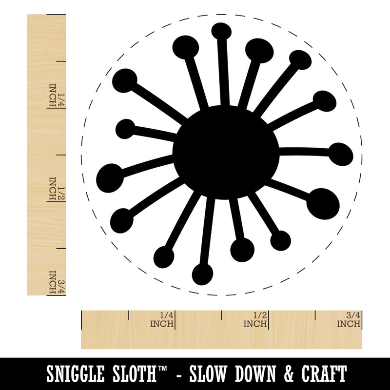 Dandelion Doodle Self-Inking Rubber Stamp for Stamping Crafting Planners