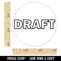 Draft Bold Text Outline Self-Inking Rubber Stamp for Stamping Crafting Planners