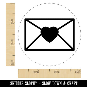 Envelope with Heart Self-Inking Rubber Stamp for Stamping Crafting Planners