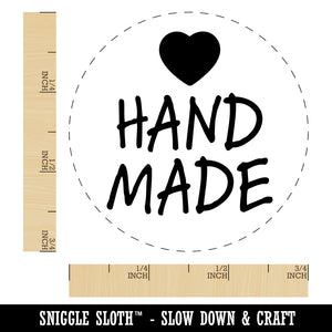 Hand Made Stacked with Heart Self-Inking Rubber Stamp for Stamping Crafting Planners