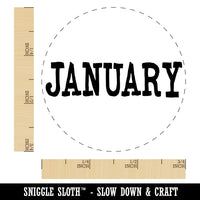 January Month Calendar Fun Text Self-Inking Rubber Stamp for Stamping Crafting Planners