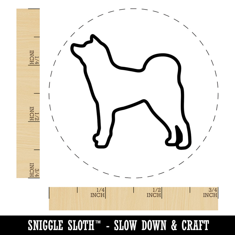 Japanese Akita Dog Outline Self-Inking Rubber Stamp for Stamping Crafting Planners