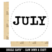 July Month Calendar Fun Text Self-Inking Rubber Stamp for Stamping Crafting Planners