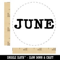 June Month Calendar Fun Text Self-Inking Rubber Stamp for Stamping Crafting Planners