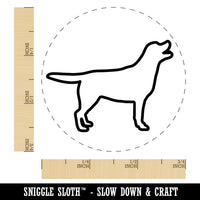 Labrador Retriever Dog Outline Self-Inking Rubber Stamp for Stamping Crafting Planners