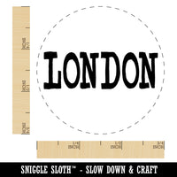 London Fun Text Self-Inking Rubber Stamp for Stamping Crafting Planners