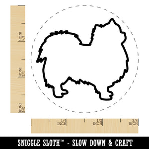 Long Coat Chihuahua Dog Outline Self-Inking Rubber Stamp for Stamping Crafting Planners