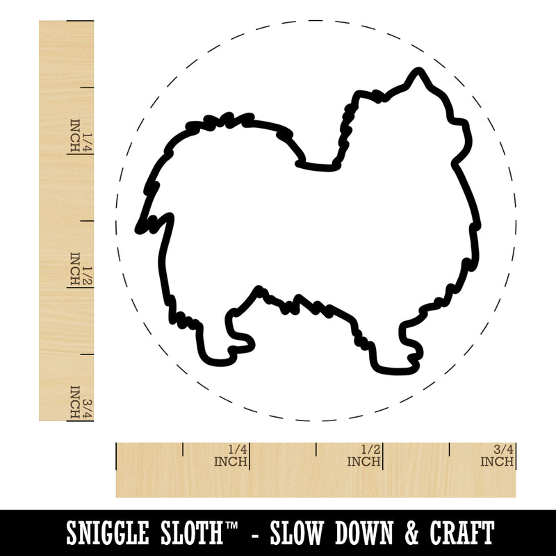 Long Coat Chihuahua Dog Outline Self-Inking Rubber Stamp for Stamping Crafting Planners
