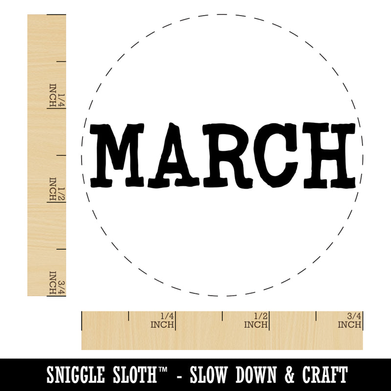 March Month Calendar Fun Text Self-Inking Rubber Stamp for Stamping Crafting Planners