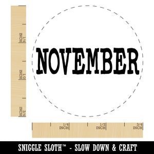 November Month Calendar Fun Text Self-Inking Rubber Stamp for Stamping Crafting Planners