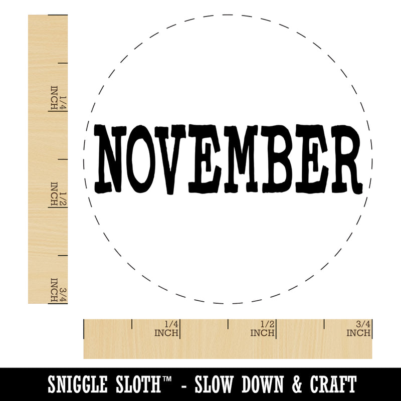 November Month Calendar Fun Text Self-Inking Rubber Stamp for Stamping Crafting Planners