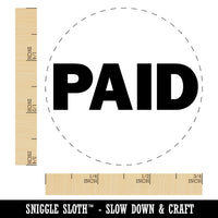 Paid Bold Text Solid Self-Inking Rubber Stamp for Stamping Crafting Planners