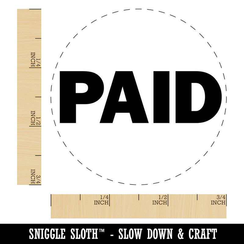 Paid Bold Text Solid Self-Inking Rubber Stamp for Stamping Crafting Planners