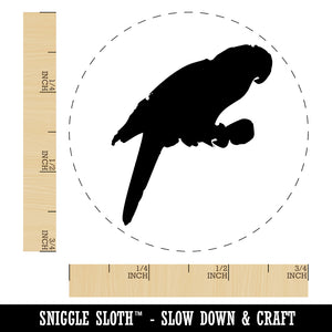 Parrot on Branch Bird Sketch Solid Self-Inking Rubber Stamp for Stamping Crafting Planners