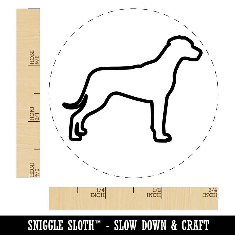 Rhodesian Ridgeback Dog Outline Self-Inking Rubber Stamp for Stamping Crafting Planners