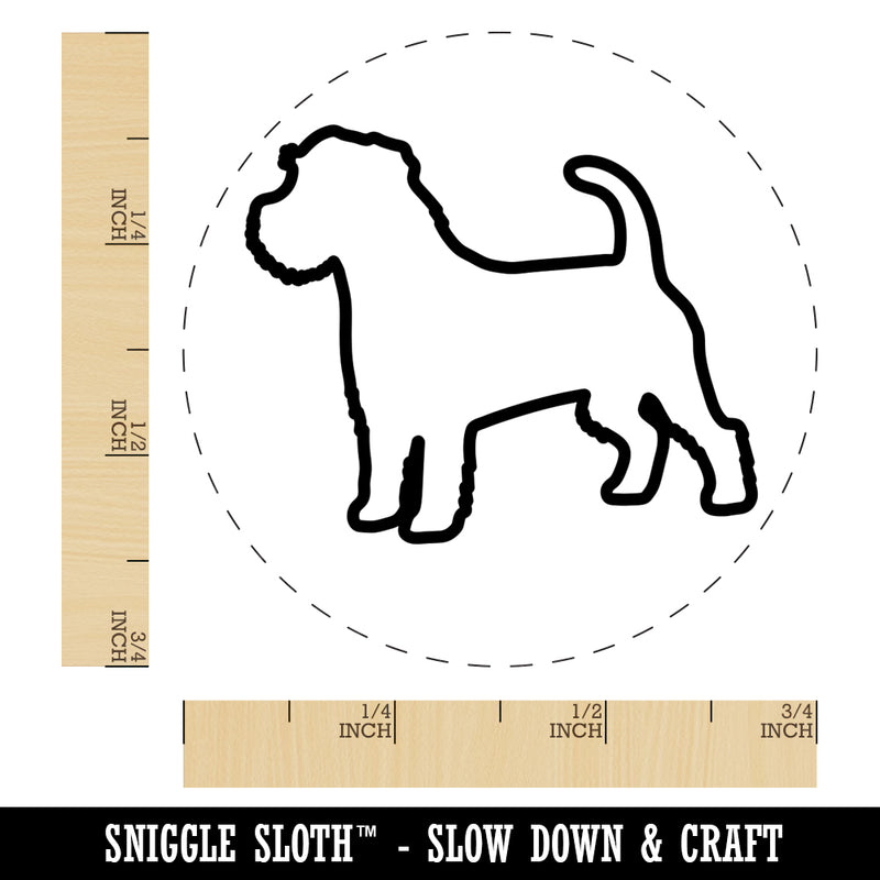 Rough Coated Jack Russell Terrier Parson Dog Outline Self-Inking Rubber Stamp for Stamping Crafting Planners