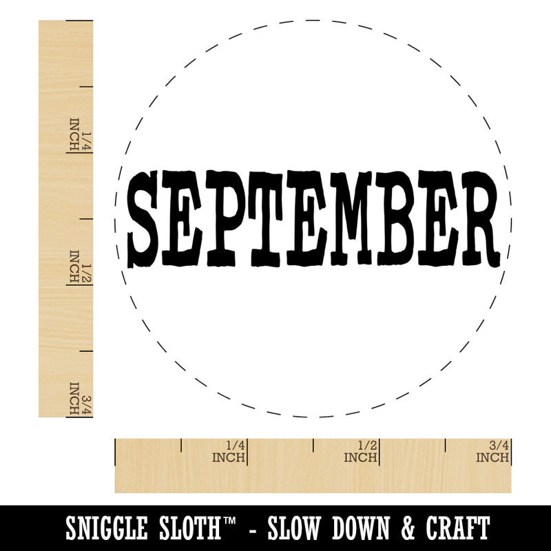 September Month Calendar Fun Text Self-Inking Rubber Stamp for Stamping Crafting Planners