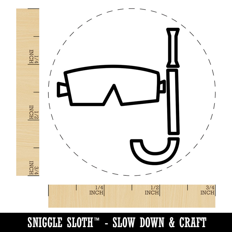 Snorkel Mask Doodle Self-Inking Rubber Stamp for Stamping Crafting Planners