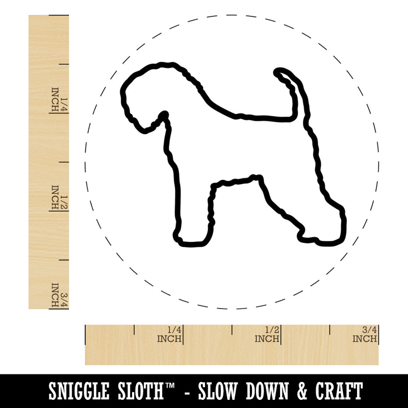 Soft Coated Wheaten Terrier Dog Outline Self-Inking Rubber Stamp for Stamping Crafting Planners