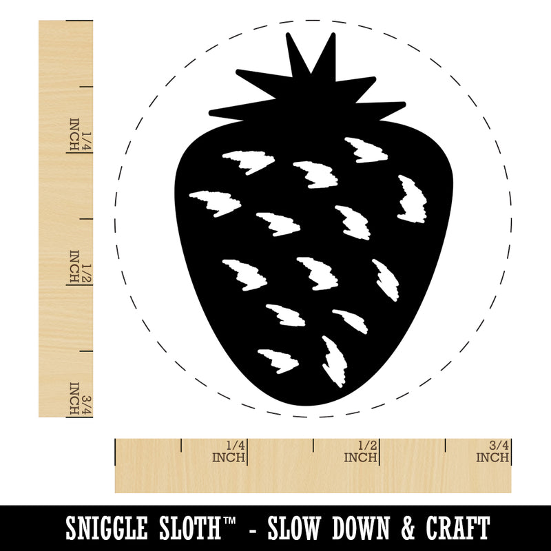 Strawberry Fruit Doodle Self-Inking Rubber Stamp for Stamping Crafting Planners