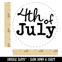 4th Fourth of July Fun Text Self-Inking Rubber Stamp for Stamping Crafting Planners