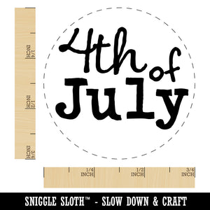 4th Fourth of July Fun Text Self-Inking Rubber Stamp for Stamping Crafting Planners