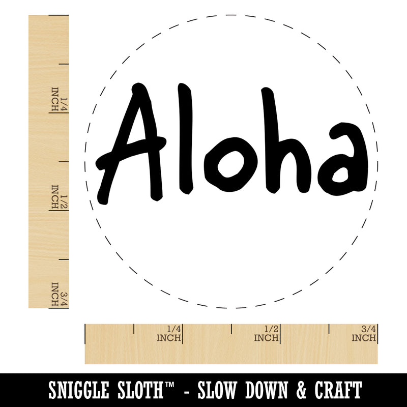 Aloha Fun Text Self-Inking Rubber Stamp for Stamping Crafting Planners