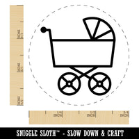 Baby Carriage Pram Stroller Self-Inking Rubber Stamp for Stamping Crafting Planners