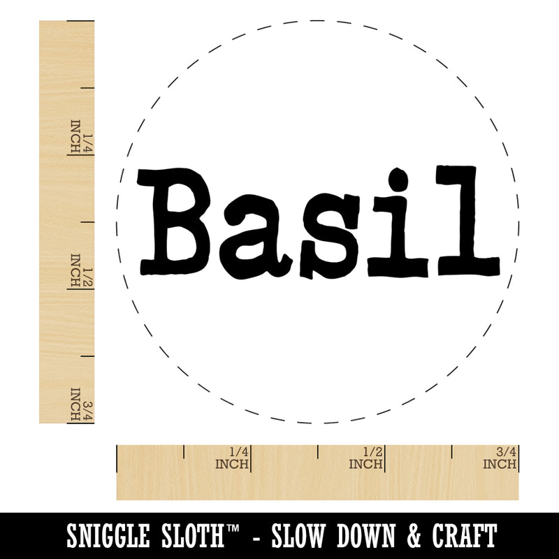 Basil Herb Fun Text Self-Inking Rubber Stamp for Stamping Crafting Planners