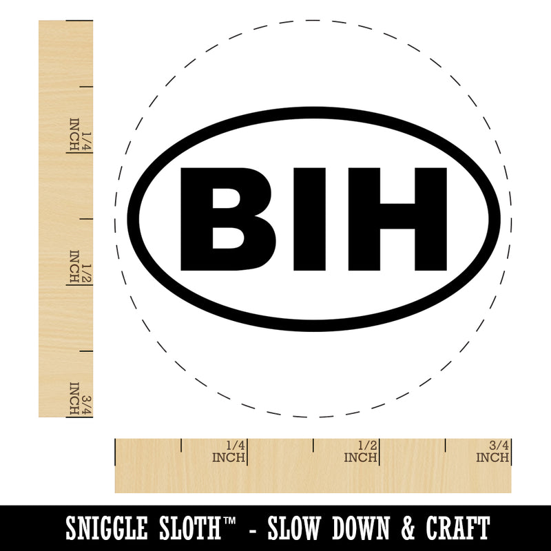 Bosnia and Herzegovina BIH Self-Inking Rubber Stamp for Stamping Crafting Planners