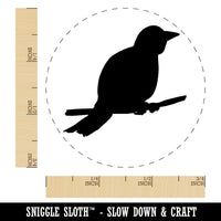 Canary Bird on Branch Solid Self-Inking Rubber Stamp for Stamping Crafting Planners