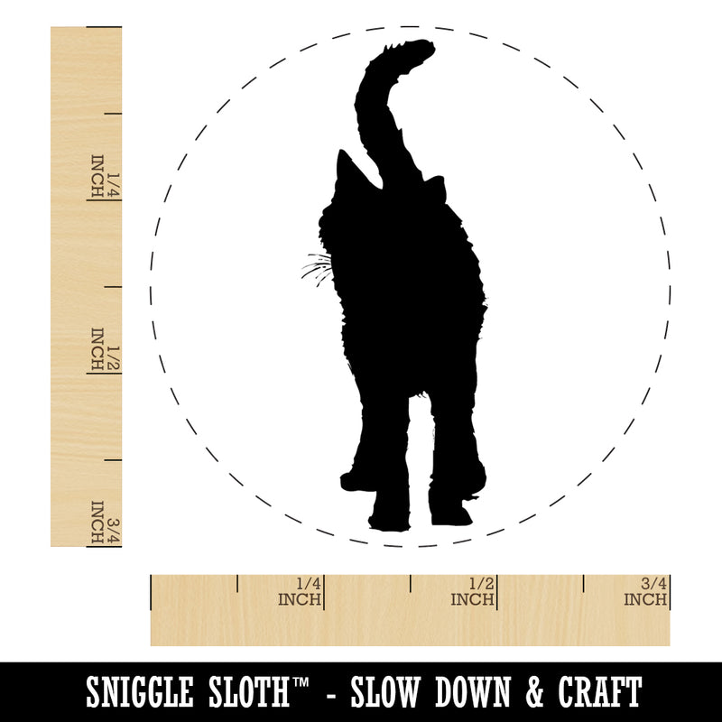 Cat Walking Solid Self-Inking Rubber Stamp for Stamping Crafting Planners