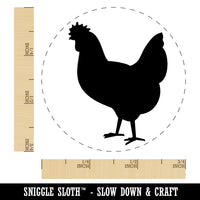 Chicken Standing Solid Self-Inking Rubber Stamp for Stamping Crafting Planners