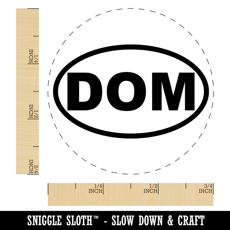 Dominican Republic DOM Self-Inking Rubber Stamp for Stamping Crafting Planners