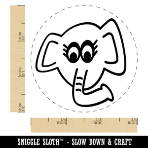 Elegant Elephant Face Self-Inking Rubber Stamp for Stamping Crafting Planners