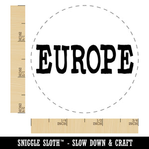 Europe Fun Text Self-Inking Rubber Stamp for Stamping Crafting Planners