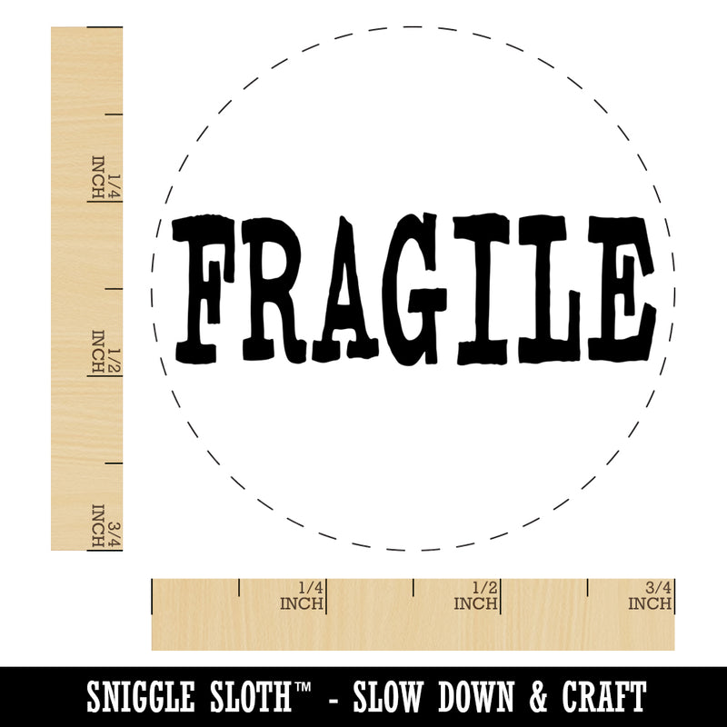 Fragile Text Self-Inking Rubber Stamp for Stamping Crafting Planners