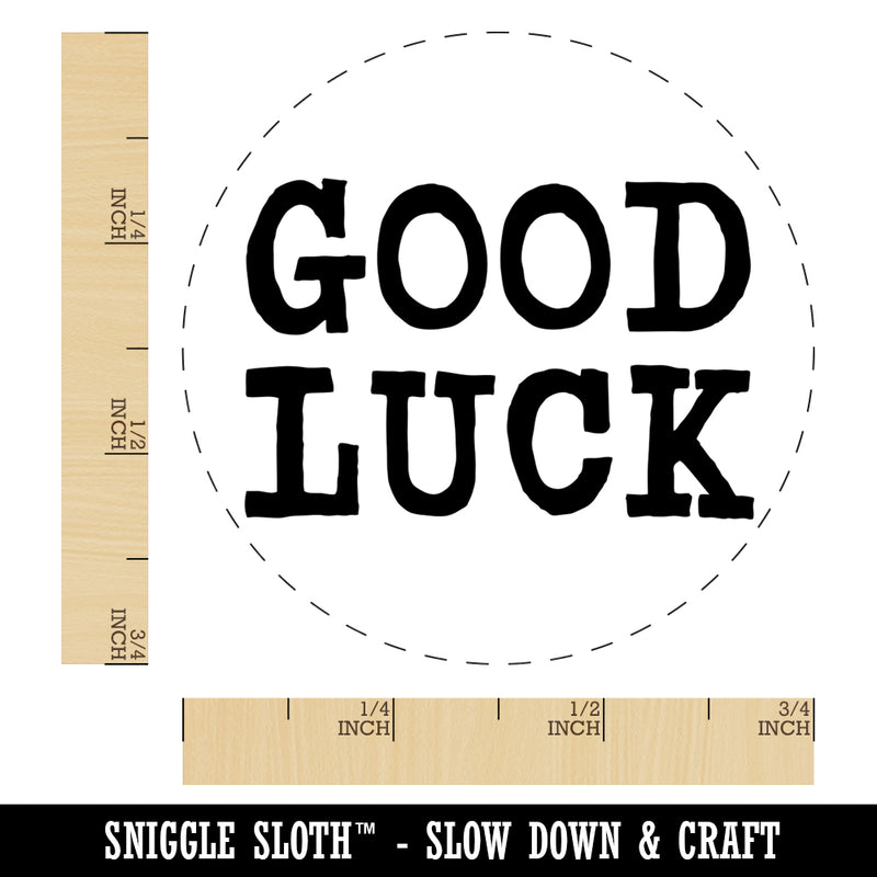 Good Luck Fun Text Self-Inking Rubber Stamp for Stamping Crafting Planners