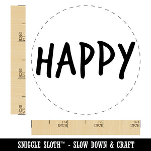 Happy Fun Text Self-Inking Rubber Stamp for Stamping Crafting Planners