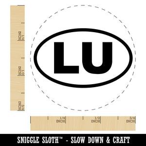 Luxembourg LU Self-Inking Rubber Stamp for Stamping Crafting Planners