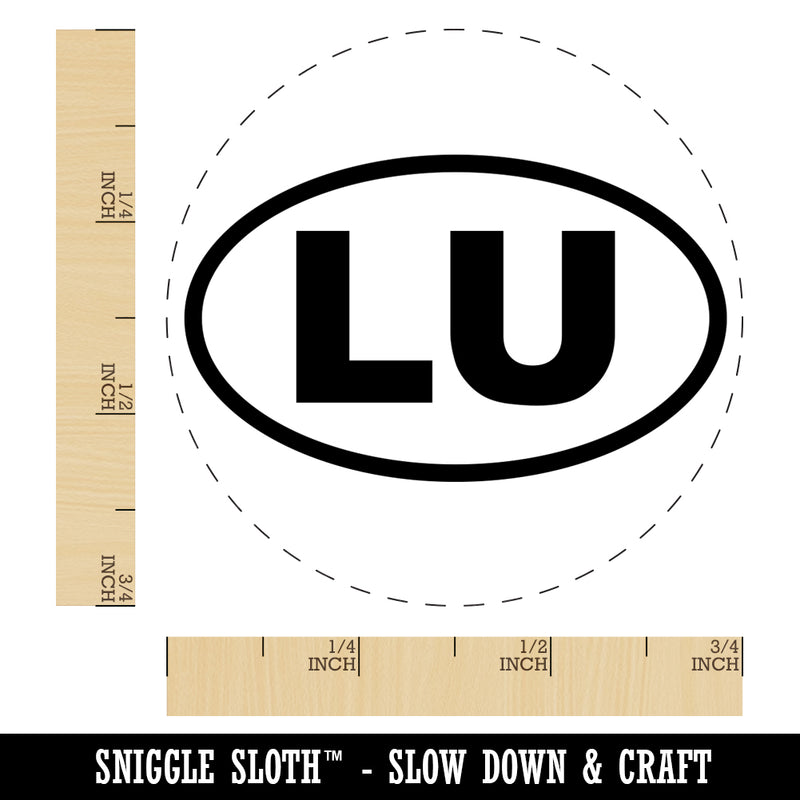 Luxembourg LU Self-Inking Rubber Stamp for Stamping Crafting Planners