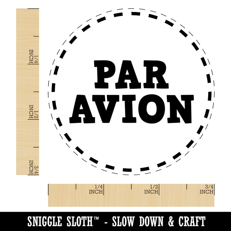 Par Avion Air Mail Dashed Circle Text Self-Inking Rubber Stamp for Stamping Crafting Planners