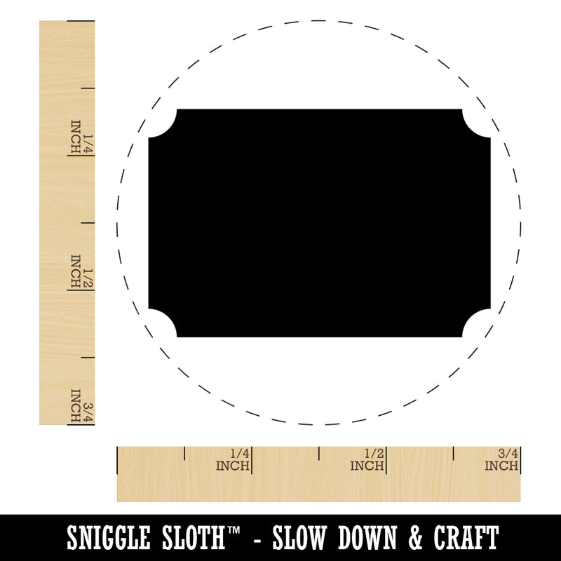 Rectangle Clipped Corners Solid Self-Inking Rubber Stamp for Stamping Crafting Planners