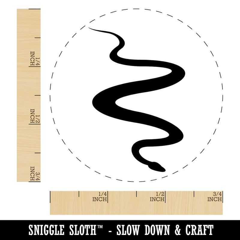 Slithering Snake Solid Self-Inking Rubber Stamp for Stamping Crafting Planners