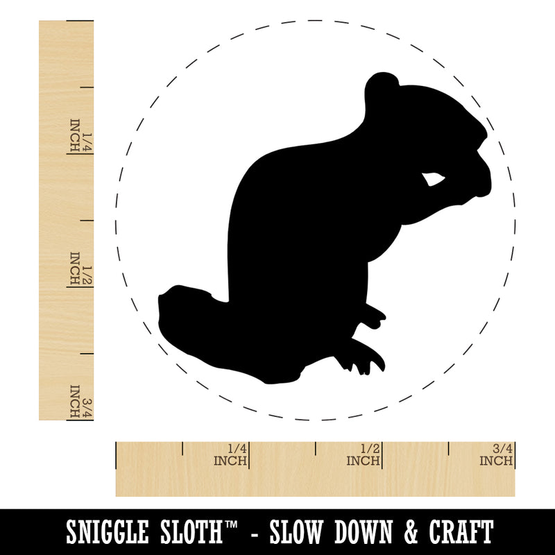 Squirrel Chipmunk Eating Solid Self-Inking Rubber Stamp for Stamping Crafting Planners