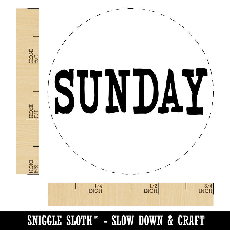 Sunday Text Self-Inking Rubber Stamp for Stamping Crafting Planners