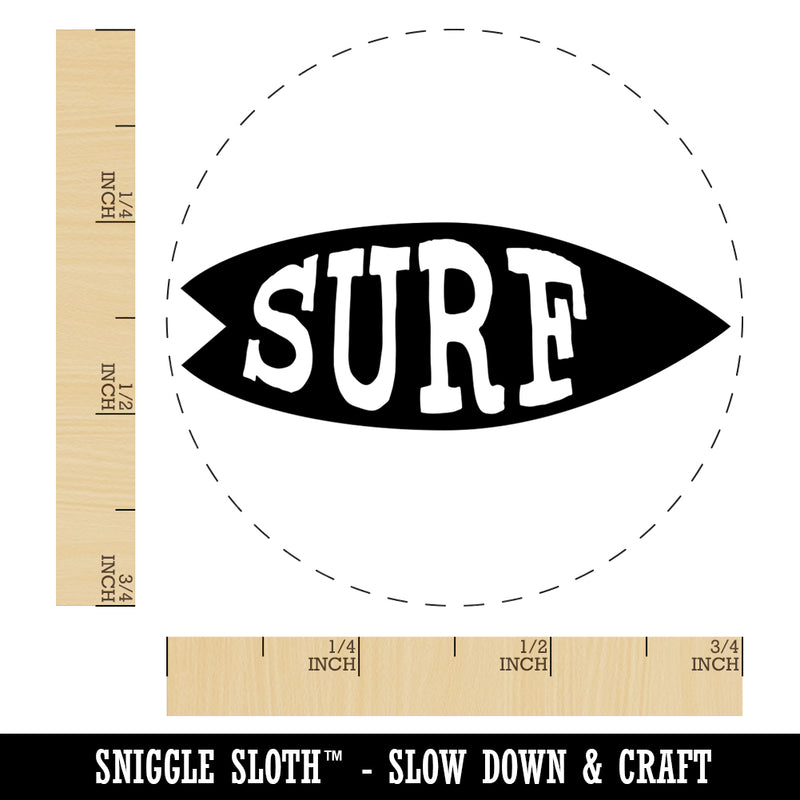 Surfing Surfboard Fun Text Self-Inking Rubber Stamp for Stamping Crafting Planners